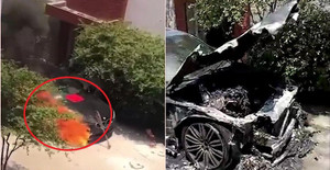 Clip: Thắp hương cúng BMW tiền tỷ mới mua, đốt luôn xe thành đống sắt vụn