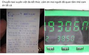 Chuyến đi phá kỷ lục ngành taxi: 3.850 km hơn 49 triệu đồng