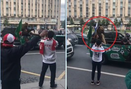 Video: Gấu ngồi xe hơi, thổi Vuvuzela mừng khai mạc World Cup 2018