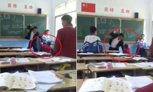 Clip: Thầy giáo tàn nhẫn trút 'mưa roi' mặc học sinh gào khóc xin tha