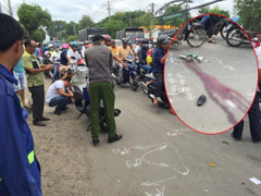 Xe máy va chạm xe tải, một nam thanh niên chết thảm