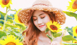 Hot girl Đại học Kiểm sát Hà Nội rạng ngời giữa cánh đồng hướng dương