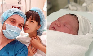 Siêu mẫu Hà Anh sinh mổ, hạnh phúc đón con đầu lòng ở tuổi 36