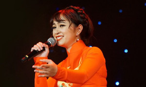 Gia Hân gây ấn tượng khi thể hiện sáng tác của nhạc sĩ Tuấn Phương