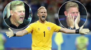 '50 sắc thái' của huyền thoại Peter Schmeichel khi xem con trai thi đấu