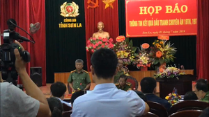 Video: Họp báo vụ tiêu diệt 2 trùm ma túy ở Lóng Luông