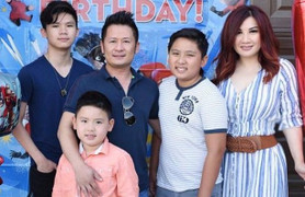 Bằng Kiều và vợ cùng tổ chức sinh nhật cho con trai út