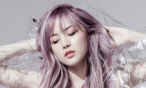 Đổi màu tóc tím cá tính, Thiều Bảo Trâm khoe nhan sắc cuốn hút