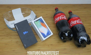 Xem màn tra tấn Galaxy S9 Plus và iPhone X: Ngâm Coca-Cola, đóng băng trong 24 giờ