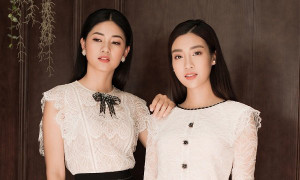 Hoa hậu Đỗ Mỹ Linh, Á hậu Thanh Tú diện váy ren quyến rũ hút ánh nhìn