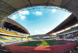 Toàn cảnh sân đấu của U23 Việt Nam tại ASIAD 18