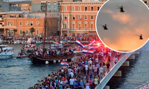 Trực thăng hộ tống, cầu thủ xuất sắc nhất World Cup đại náo biển Adriatic