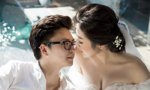 Hé lộ loạt ảnh cưới đầy lãng mạn của Á hậu Tú Anh và chồng thiếu gia