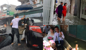 Bi hài đám cưới mùa mưa lũ: Kẻ bị 'cướp' dâu, người chèo thuyền đón vợ