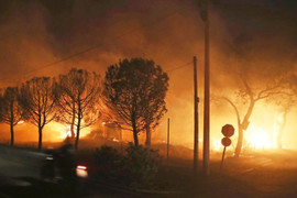 Cháy rừng ở Hy Lạp: Người dân tháo chạy khỏi biển lửa, số người chết tăng lên 74