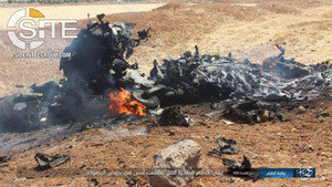 Tổ chức khủng bố IS công bố ảnh, video xác chiến cơ Syria bị Israel bắn hạ