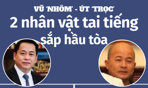 Infographic: Chân dung Vũ 'nhôm', Út 'trọc' - 2 nhân vật gây rúng động dư luận hầu tòa hôm nay