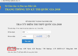 Sau chấm phúc khảo, một thí sinh Đắk Lắk được nâng điểm thi Toán từ 0,6 lên 7,2 điểm