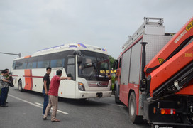 Video: Dựng lại hiện trường vụ tai nạn xe cứu hỏa - xe khách trên cao tốc Pháp Vân