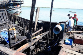 Tàu cá cháy trên biển, 11 ngư dân Quảng Nam may mắn thoát chết