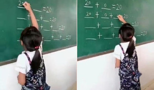 Clip: Bé gái giải toán theo cách đơn giản, thông minh không ngờ