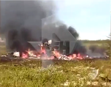 Video: Hiện trường tai nạn trực thăng thảm khốc ở Nga, xác máy bay cháy ngùn ngụt