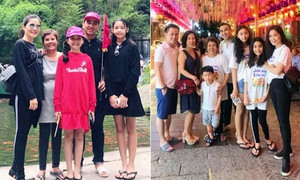 Đi du lịch nước ngoài cùng vợ con, Quyền Linh vẫn trung thành với dép tổ ong