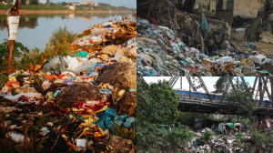 Kinh hãi những núi rác khổng lồ ven sông tra tấn người dân Thủ đô