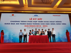 Honda Việt Nam ký chương trình phối hợp triển khai các hoạt động về an toàn giao thông