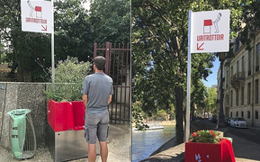 Bồn cầu lộ thiên giúp nam giới bớt tè bậy bị phản đối dữ dội