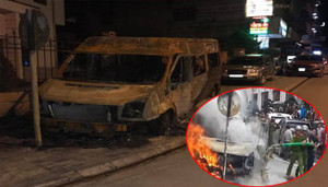 Sau nửa tháng, xe khách được chữa cháy bằng xe hút bể phốt vẫn ở hiện trường