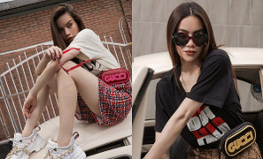 Hồ Ngọc Hà khoe gu thời trang cá tính với giày sneaker đế thô độc đáo