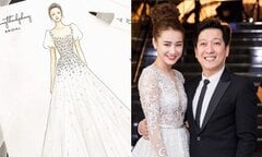 Rò rỉ thiết kế váy cưới của Nhã Phương