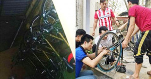 Nghịch lý: Xe đạp cảnh sát 'đắp chiếu', sinh viên còng lưng sửa xe cũ cho trẻ em nghèo