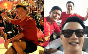 Mr Đàm làm thơ, Hoàng Bách cùng loạt sao Việt sang Indonesia ủng hộ Olympic Việt Nam