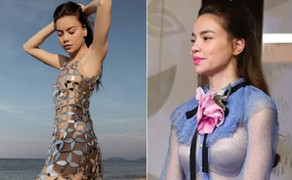 Hồ Ngọc Hà và những trang phục xuyên thấu gây tranh cãi