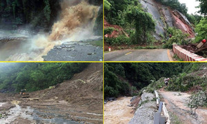 Mưa lũ ở Sơn La: Sạt lở, lũ quét, nhà cửa chìm trong biển nước