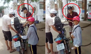 Clip: Nhân viên vừa hút thuốc vừa bơm xăng cho khách khiến dân mạng hú hồn