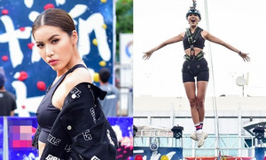 Siêu mẫu Minh Tú khoe vẻ khoẻ khoắn, hào hứng tham gia loạt thử thách trên cao