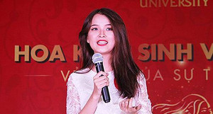 Nữ sinh tự tin diện váy áo dự thi Sơ khảo Hoa khôi Sinh viên Việt Nam 2018