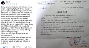 Sự thật thông tin công an mời phụ huynh vì tố trường lạm thu trên Facebook