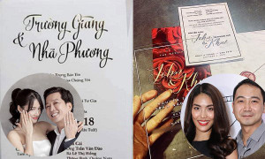 Thiệp cưới của sao Việt: Người cầu kỳ đẹp mắt, người đơn giản bất ngờ