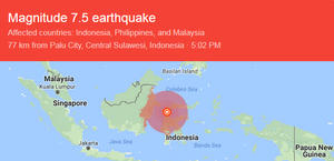 Video: Sóng thần khủng khiếp tấn công Indonesia sau động đất 7,5 độ richter