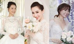 Đọ nhan sắc Nhã Phương, Đặng Thu Thảo, Hari Won khi diện váy cưới trắng tinh khôi