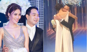 Lan Khuê xúc động, bật khóc nức nở trong tiệc cưới