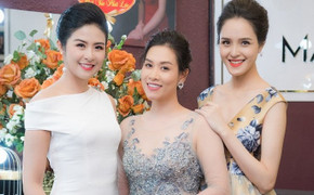 Nguyệt 'Phía trước là bầu trời' tự tin đọ sắc cùng Hoa hậu Ngọc Hân và Á hậu Hoàng Anh