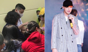 Giữa ồn ào bị kiện, Noo Phước Thịnh đeo khẩu trang đi phát cơm từ thiện