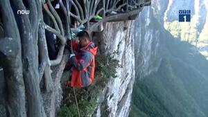 Video: Người chuyên đu dây dọn rác trên vách núi cao 1.500m cực nguy hiểm
