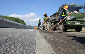 Sửa chữa xong đoạn hư hỏng đường cao tốc Đà Nẵng - Quảng Ngãi