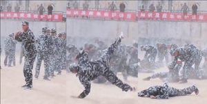 Clip: Không có bạn tập, nam học viên tự biên tự diễn đòn quật kinh điển của Judo